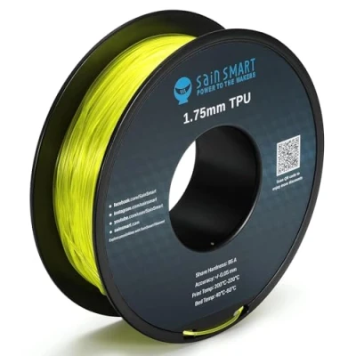 Abbildung von SainSmart TPU 3D Drucker Filament, 1,75 mm, 0,8 kg, Gelb