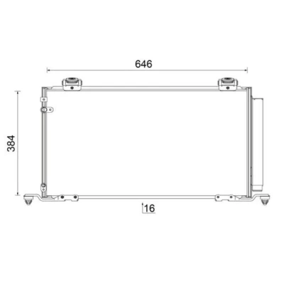 Abbildung von MAHLE ORIGINAL AC 823 000S Klimakondensator mit Trockner 646 TOYOTA: Avensis II Station Wagon