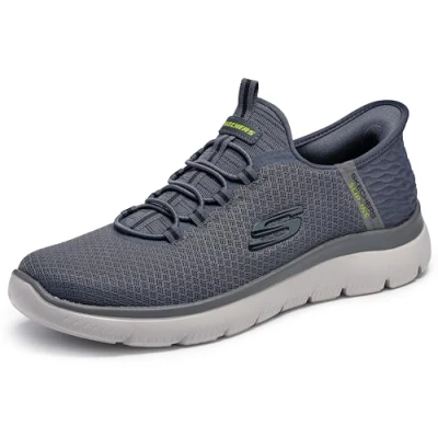 Abbildung von Skechers Summits High Range Hands Free Slip in Sneaker für Herren, zum Reinschlüpfen, Dunkelgrau, 41.5 EU Weit