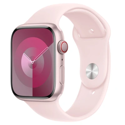 Abbildung von Apple Watch Armband Original Silikon und TPU (weich) Rosa Geeignet für Series 1 9 / SE Ultra (2)