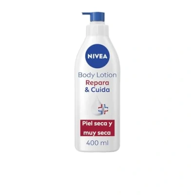 Abbildung von Nivea Repair &amp; Care Body Milk, Feuchtigkeitscreme für trockene und extra Haut, mit 72h Feuchtigkeit Intensivpflege, 1 x 400 ml