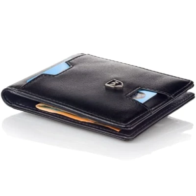 Abbildung von Kronenschein® Slim Wallet mit Münzfach &amp; RFID Schutz I Geldbörse Herren Damen klein Portmonee Geldklammer Mini Geldbeutel Kartenetui Karten Portemonnaie Kreditkartenetui
