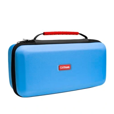 Abbildung von GXTrust 1251B Tasche für Nintendo Switch 2, Hülle mit Stoßfeste Design, Tragegriff, Aufbewahrung 4 Joy Con, Schutzhülle Handgelenksriemen und 12 Spiele, Blau