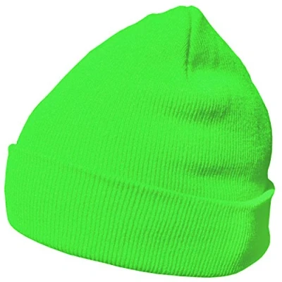 Abbildung von DonDon Mütze Herren Damen Wintermütze Beanie klassisches Design neongrün