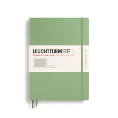 Abbildung von LEUCHTTURM1917 370262 Notizbuch Master Classic (A4+) Hardcover, 235 nummerierte Seiten, Salbei, kariert