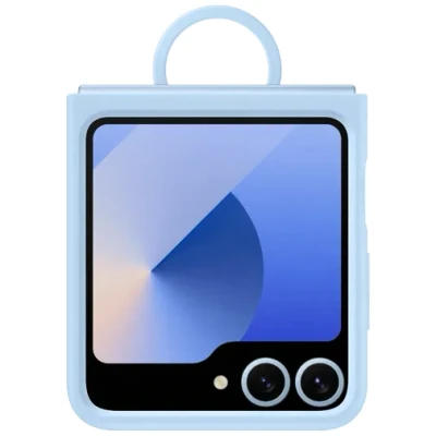 Abbildung von Samsung Galaxy Z Flip 6 Hülle Silikon Backcover/Soft Case Handyhülle Blau