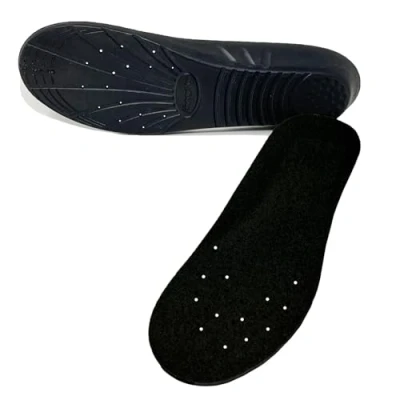 Abbildung von Happystep Plantar Fasciitis Orthotics PU Memory Foam Schuheinlagen, Komfort Einlegesohlen, gepolsterte Fußgewölbestütze, Fersendämpfung, Stoßdämpfung, Fußschmerzlinderung (EU 42 44)