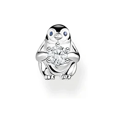 Abbildung von THOMAS SABO Einzel Ohrstecker Pinguin mit weißem Stein