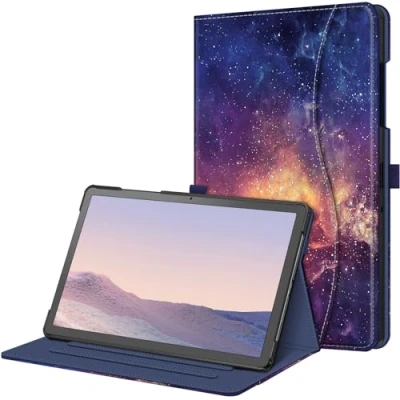 Abbildung von Fintie Hülle für Samsung Galaxy Tab A9 Plus 11 Zoll 2023, Multi Winkel Folio Schutzhülle Dokumentenfach und Auto Schlaf/Wach Funktion Tablet A9+ SM X210/X216/X218, Die Galaxie