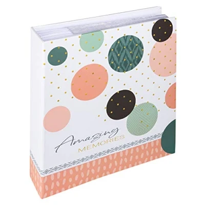 Abbildung von walther design Fotoalbum lachsrosa 200 Fotos 13 x 18 cm Memo Einsteckalbum Amazing Memories ME 487 R, Lachs