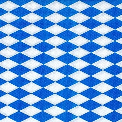 Abbildung von Oktober Servietten Fest &quot;Bayrisch Blau&quot; 1 lagig 1/4 Falz 33 x cm 100 Stück