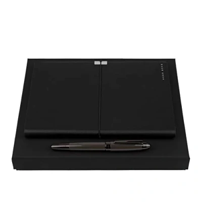 Abbildung von Hugo Boss Schreib Set Tintenroller und A5 Notizblock Icon in der Geschenkbox, HPHR015