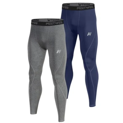 Abbildung von MEETWEE Thermounterhose Herren, Thermounterwäsche Lange Unterhose Winter Leggings Funktionsunterwäsche Skiunterwäsche Warme Unterwäsche Männer