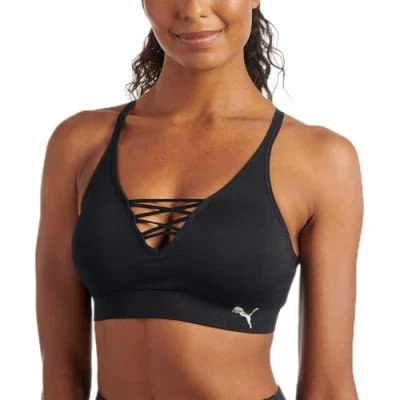 Abbildung von PUMA Damen Seamless Bra Sport BH, Undurchsichtige, Schwarz/Metallic, X Large