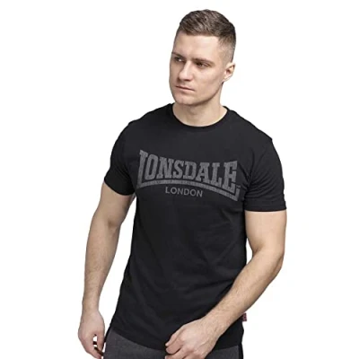 Abbildung von Lonsdale Herren Logo Kai T Shirt, Schwarz, 4XL