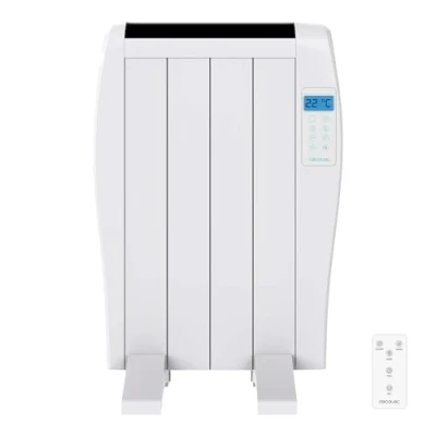 Abbildung von Cecotec Flachheizkörper mit Fernbedienung ReadyWarm 800 Thermal. 600 W, 4 Elemente aus Aluminium, LCD Bildschirm, 3 Heizungsmodi, Timer, Slim Design, Überhitzungsschutz Overprotect System