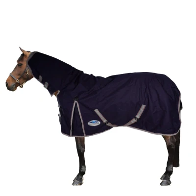 Abbildung von Weatherbeeta Heavy Turnout Rug Combo Neck Comfitec Essential 360g Navy/Silver/Red 135/185