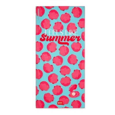 Abbildung von Legami Leichtes, Mikrofaser, Kompaktes, Sandbeständig, Schnell trocknend, Ultra absorbierend, Platzsparendes Handtuch, 85 x 180 cm, Seashell