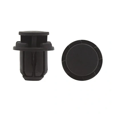 Abbildung von sourcing map 30Stk.14mm Loch Durchm. Schwarz Auto Trimm Plastik Niet Befestigung Clip