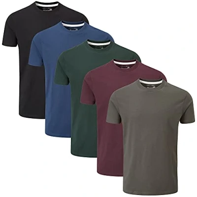 Abbildung von Charles Wilson 5er Packung Einfarbige T Shirts mit Rundhalsausschnitt (Medium, Dark Essentials Type 41)