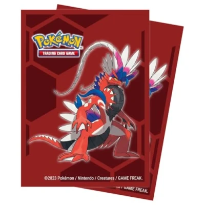 Abbildung von Ultra PRO Pokémon Koraidon Kartenhüllen mit 65 Karat, lebendiges Vollfarb Kunstwerk von Koraidon, schützt Karten, Sammelkarten und Spielkarten, Größe passend für Karten in Standardgröße