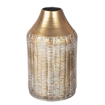 Abbildung von Casablanca by Gilde Dekovase »Vase Lima, Höhe ca. 39 cm«, (1 St.), aus Metall, nicht wasserdicht, nur für Dekozwecke geeignet