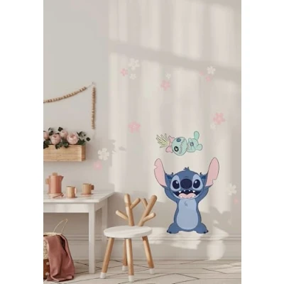 Abbildung von Komar Wandtattoo Disney Lilo and Stitch Lifesize Größe 50 x 70 cm Wandsticker, Kinderzimmer, Wanddekoration, Blau,grün,rosa