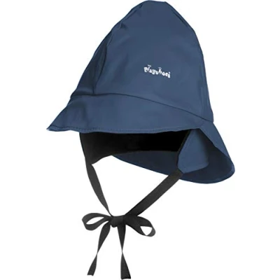 Abbildung von Playshoes Unisex Kinder Regen mütze Gefüttert Wind Und Wasserdichter Regenhut Regenbekleidung, Marine Fleecefutter, 49 EU