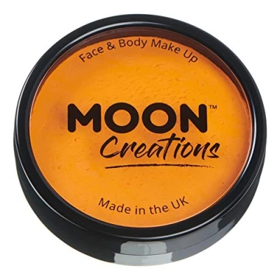 Abbildung von Moon Creations Pro Gesichts und Körper Make up, professionelle Farbfarben Kuchentöpfe für Gesichtsfarbe, Kostüme, Feste, Halloween Kinder, Erwachsene (Sunshine Orange, 36G)
