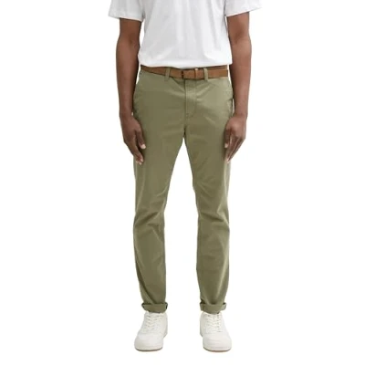 Abbildung von TOM Tailor Denim SLIM WITH BELT Chino, Herren, Größe: 31x32, Tree moss green
