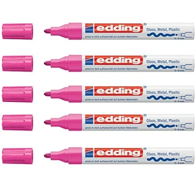 Abbildung von Edding 750 rosa Lackmarker 2 4mm Rund 5 Stück