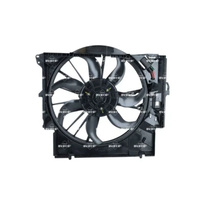 Abbildung von NRF 47923 Lüfter 12 600 mit Kühlerlüfterrahmen (Zarge), bürstenloser Motor Steuergerät BMW: 3 Touring, Saloon, Coupe