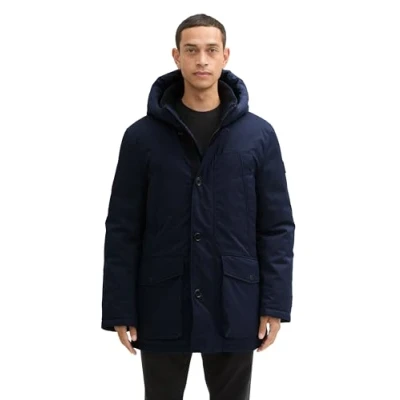 Abbildung von TOM TAILOR Herren 1041321 Arctic Winterpaka mit Abnehmbarer Kapuze, 10668 Sky Captain Blue, L