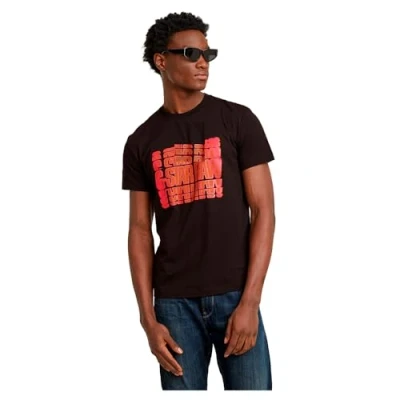 Abbildung von G STAR Gradient Graphic Tshirt print, Herren, Größe: Large, Dk black
