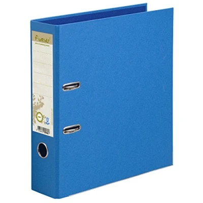 Abbildung von Exacompta 53982E Premium Recycling Ordner Prem&#039;Touch Forever. 8 cm breit DIN A4 Ringordner Aktenordner Briefordner Büroordner Plastikordner Schlitzordner hellblau