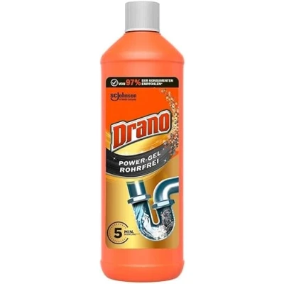 Abbildung von Drano Power Gel Rohrfrei Abflussreiniger, Rohrreiniger, für Küche &amp; Bad, entfernt Verstopfungen, 1er Pack (1 x 1000 ml)