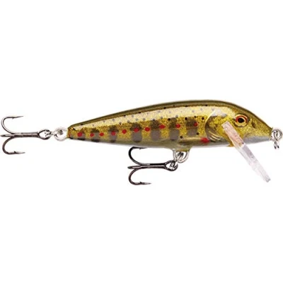 Abbildung von Rapala Unisex Adult Countdown Angelköder Angelzubehör aus Balsaholz Süßwasser Spinnköder Lauftiefe 0.6 0.9m Fischköder 3cm, 4g Hergestellt in Estland Gold Juvenile Trout