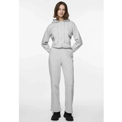 Abbildung von PIECES A/S PCCHILLI HW Wide Sweat Pants NOOS BC, Hose für Damen, Standardlänge, Gerade, Light Grey Melange, XS