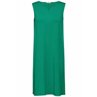 Abbildung von CECIL Damen B144114 Jersey Kleid Unifarbe, Malachite Green, XL