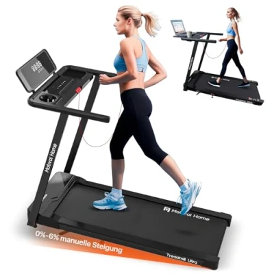 Abbildung von Mobvoi Home Laufband Ultra mit 6% Steigung 3 in 1 Gehpad für das Office 2,5 PS zum Gehen und Laufen Halterung Tasse Telefon Laptop Große Lauffläche LED Display 120kg 12km/h