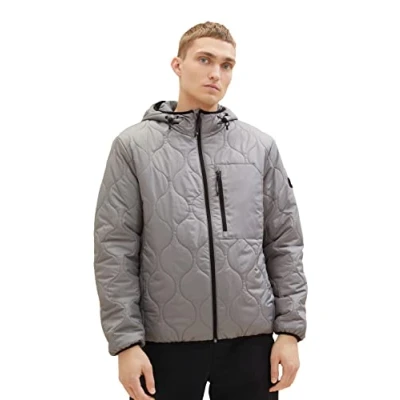 Abbildung von TOM Tailor Denim Light Weight Jacket Übergangsjacke, Herren, Größe: Large, Mid platinum grey