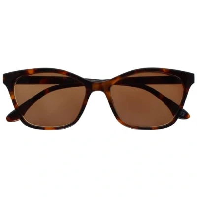 Abbildung von OPULIZE KAT Sonnenleser Cat Eye Katzenaugen Fassung UV400 Schutz mit UVA &amp; UVB Filter Braunes Schildpatt Herren Damen Federscharniere S59 2 +3.00