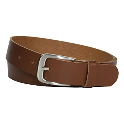 Abbildung von Vascavi Ledergürtel, 3 cm breit, Made in Germany, echt Leder Gürtel für Damen und Herren, kürzbar (125 Gesamtlänge 135 cm, Hellbraun)