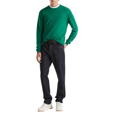 Abbildung von United Colors of Benetton Crewneck Plain Regular FIT Strickpullover, Herren, Größe: Medium, Green