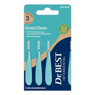 Abbildung von Dr.BEST Interdental GreenClean 6er Blister Gr. 3 (0,6 mm) 6 Bürsten