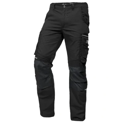 Abbildung von PUMA Workwear Precision X Arbeitshose für Herren Premium Bundhose mit vielen Taschen und verstärkten Kniepartien Handwerk, Produktion Baugewerbe, Farbe: Schwarz, Gr.: 58