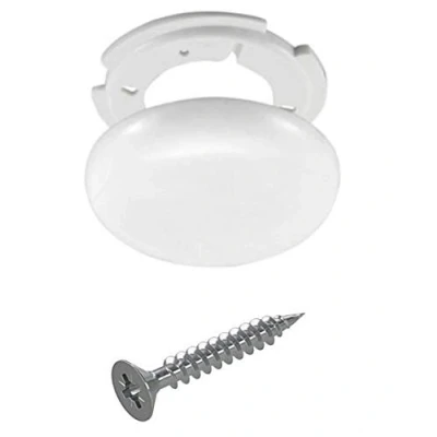 Abbildung von 5 Stück Abzweigdose weiß Deckendose Abdeckdose Kabeldose Verteilerdose Aufputz Baldachin Deckenrosette Blinddose Kabelabdeckung Wand ultraflach Ø 13cm, Höhe 1,5 cm (5x130mm + Schraubenset)