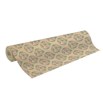 Abbildung von Clairefontaine 223899C Rolle Geschenkpapier Kraft 70g, 50x0,70m, ideal für Geschenke, Weihnachtskugel, 1