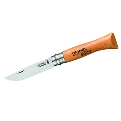 Abbildung von Opinel 113060 Carbon Messer Erwachsene, Natur, N 06, Hartholz Braun, N6