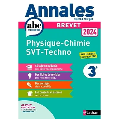 Abbildung von Annales Brevet Physique Chimie SVT Techno 2024 Corrigé